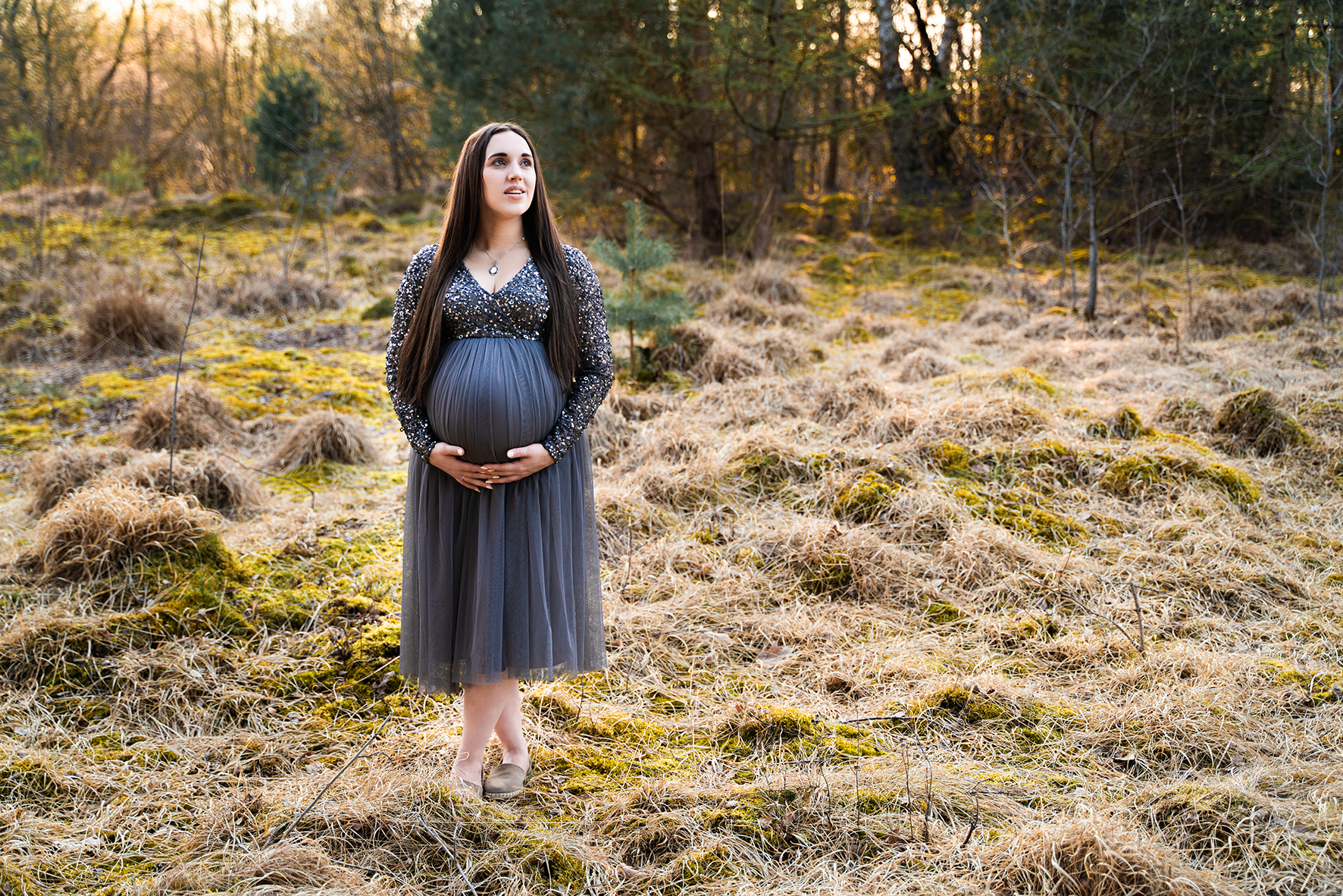 Schwangerschaftsshooting Babybauchfotos Schwangerschaftsfotos in der Heide Fotograf Bremen